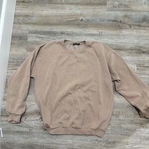 PrettyLittleThing Women's Tan Crewneck Sweater